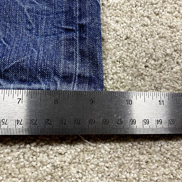 VTG Levi's 501 Jeans Mens 36x32* Blue Button Fly Y2K Straight Distressed Patch - Picture 11 of 12